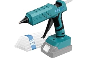 GGIKING Kabellos Heißklebepistole Akku für makita 18V Akku Heißschmelzpistole, ideal für Reparaturen, Basteln, Heimwerken,Haus mit 30 x 11mm Sticks (Kein Akku)