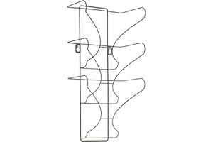 Safco Products Wire Wall Magazine Display, Powder Coated Steel, Black, 3 Pocket