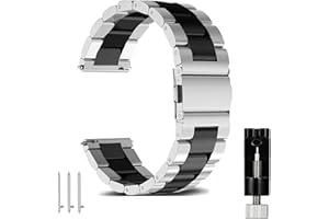 OTOPO Kompatibel Samsung Galaxy Watch 4/6 Classic Armband 46mm 47mm 42mm 43mm,Watch 4/5/6/7/FE 40mm 44mm,Galaxy Watch Active 2 40mm 44mm Armband Metall, 20mm Metallarmband Edelstahl für Frauen Männer