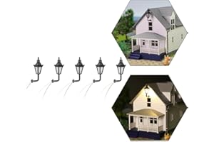 Evemodel Lot de 5 appliques murales d'extérieur modèle ferroviaire 1:87 échelle HO 12 V