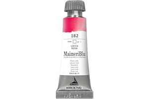 MAIMERI BLU 12 ml, Hochwertige Aquarellfarben, Farbton Rosalack