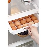 Rotanev Eggo Practical Snap Latch Rack Egg Holder 15-Piece Egg Storage Box