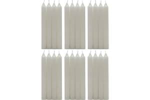 H HANSEL HOME Świeca stołowa Wielobarwny 17,5 cm (Biały, 24 świece)