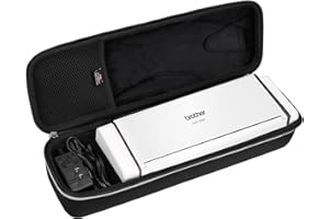 FBLFOBELI Hard Travel Carrying Case for Brother ADS-1250W / ADS-1700W / ADS-1800W / ADS-1200 / ADS-1300 Wireless Compact Desktop Scanner, Protective Storage Bag (Case Only)