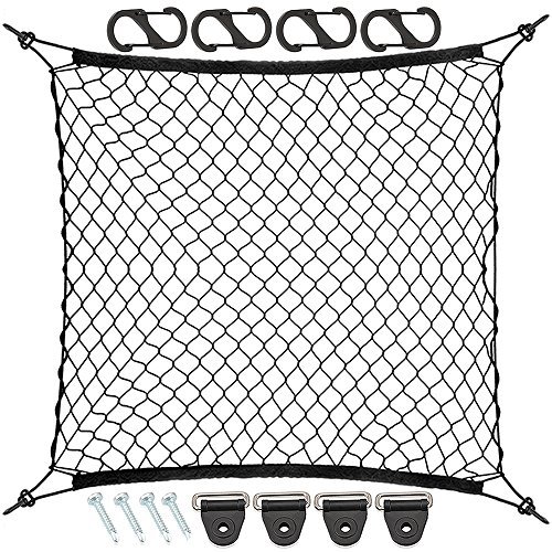 9 MOON 4 Hook Car Universal Trunk Cargo Net Mesh Storage Organizer for Benz Toyota Mazda Audi Subaru Forester Outback Ford Edge (Black) RS.2099 (40.00% Off) - Amazon