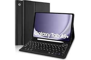 Yeegnar Tastatur Hülle für Samsung Galaxy Tab A9+ 2023 11 Zoll (Modell: ‎SM-X210/ X216/ X218), Deutsche QWERTZ Bluetooth Tastatur Hülle mit Stifthalter (Schwarz) (Stift Nicht enthalten)