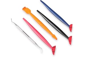 Winjun 5 in 1 Micro Magnet Mini Rakel Set mit Unterschiedliche Härte zum Folie Kante Verschluss Steck für Autofolie Tönungsfolie Fensterfolie Werkzeug
