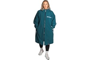 Two Bare Feet Core Waterproof Changing Robe – Unisex Adult Waterproof Windproof Coat, Fleece Lined, Ideal for Outdoor Swimming, Surfing, Camping, Beach Use