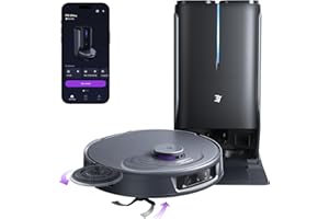 3i P10 Ultra Robot Aspirateur Laveur avec Serpillière Extensible, 18 000 Pa Aspirateur Robot, Lavage & Séchage à l’Eau Chaude, Auto Vidange & Remplissage, Evitement des Obstacles par IA