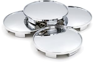 ‎RHINOTUNING RhinoTuning 4 Stück Satz 68mm Radkappe OD 68mm ID 62mm Radnabenabdeckungen Nabenabdeckungen Nabenkappen Kompatibel mit LM Rad Volk Racing TE37 für 654F (Chrom Silber)
