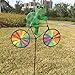 Produktbild ECMQS Nette 3D Tier auf Bike Windmühle Wind Spinner Whirligig Garten Rasen Yard Decor (Schildkröte)