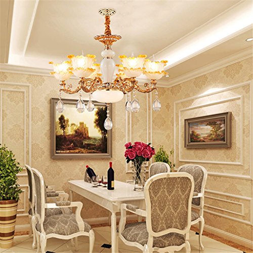 Preisvergleich Produktbild GUOPENGFEI® Led Kristall Kronleuchter Pendelleuchte Europäischer Stil Kerzenlicht Zum Wohnzimmer Restaurant Schlafzimmer Studie,6 Head