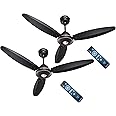 ACTIVA Gracia 1200 MM (28 Watts) BLDC Motor Fan With LED Light |Remote| 3 Blade Energy Saving Ceiling Fan With 5 Year Warranty Pack Of 2 (Smoke Brown)