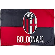Sciarpa Ufficiale Bologna FC Tubolare - Doppia Striscia Rossoblu In Acrilico Ricamata, Modello SCTB0RB01