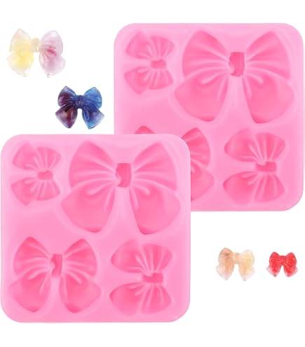 4 Pezzi Stampini In Silicone Per Fondente, Mini Fiocchi Stampi Per