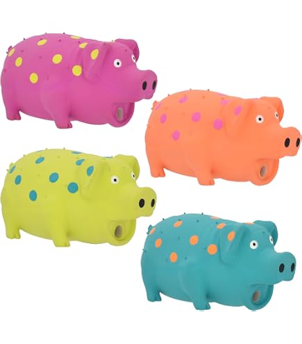 Grunzendes Schwein Hundespielzeug – Quietschspielzeug Aus Naturlatex Für Kleine & Mittlere Hunde