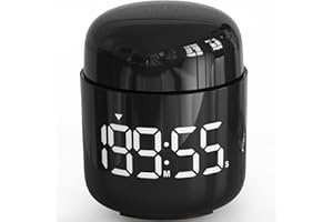 MeesMeek Digital Kitchen Timer,Countdown Countup Timer with Large LED Display Volume Adjustment,Timer for Cooking, Classroom Time for Kids and Teachers. (Black)