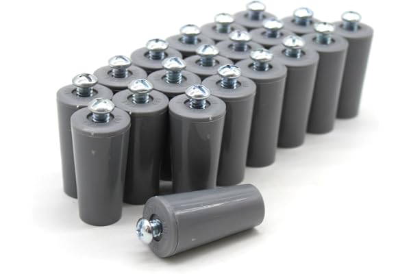 DOJA Barcelona | Butée Volet Roulant | 20 Pieces | Butoir Volet Gris | L: 60mm | Butee Tampon pour Volet Roulant en PVC | Pieces Pour Volet Roulant, Accessoires Pour Rideaux, Arret De Volet