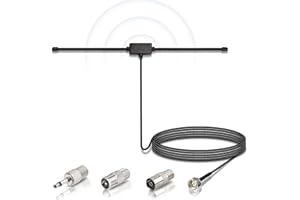 Bingfu Dab Antenne Radio FM Antenne Dipôle avec Câble Extension de 3M pour Bose Wave Système Récepteur Radio Portable Tuner Stéréo AV Amplificateur HiFi