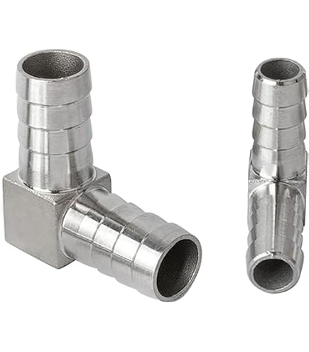 Raccord Coude 90° Laiton 19mm X 1/2" Mâle - 2 Pièces | Raccord Barbelé Pour Tuyau | Eau, Air, Huile