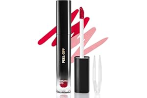 Prreal Peel off Lip Stain and Lip Liner, Tattoo Color Lip Tint, Long Wear, Waterproof Lip Tint Stain with Tweezers, Lip Stain Peel off with Matte Finish Lip Makeup(01 Light Pink)