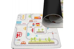 HAMUR HOME Tappetino Da Gioco Per Bambini Tappeto Da Gioco Antiscivolo Tappetino Per Strisciare Pieghevole 150 X 150 Cm Per Camerette Stanze Dei Giochi Lavatrici Tappetino (Strada)