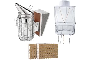 HunterBee beekeeping smoker kit Bee Hive Smoker set and professional beekeeper hat for men women