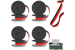 YUJUVI Farbband Schreibmaschine Farbband für DIN 2103 Schreibmaschinenband mit Olivetti GR4-4Stk Schwarz/Rot Hochwertiges Farbband für klare und präzise Druckergebnisse