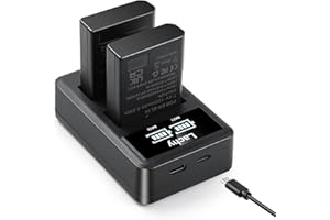 Lachy 2 baterías EN-EL14/a de 1200 mAh con Cargador Inteligente LED Dual para Nikon D3100 D3200 D3300 D3400 D3500 D5100 D5200 D5300 D5500 D5600 DF Coolpix P7000 P7000 P7000 P7 100P Cámara 7700 P7800