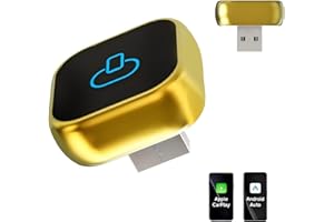 ALKEUR Carplay inalámbrico y Android Auto inalámbrico Stick, Adaptador 2 EN 1 Convierte AA/Carplay con Cable Wireless para Coches con Carplay, para iOS 10+ & Android 11+, USB C/A