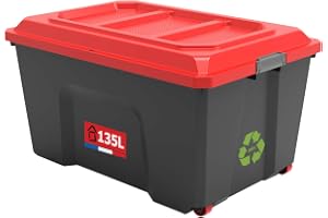 Sundis | LOCKER stor bröstkorg med lock, 135 liter, svart och