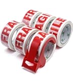Cinta De Embalaje Transparente 6 Rollos - 47.8mm X 22.86m, 2.7 Mil, Con Dispensador, Para Mudanzas Y Envíos