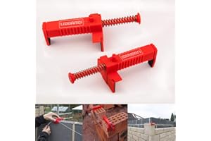 Tom tool LXQ Lot de 2 Paires de Rails de Ligne de Brique 8,9 à 11,9 cm Rouge