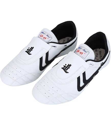 Chaussures Taekwondo MENG - Blanc, Semelle Antidérapante, Tailles 26-44