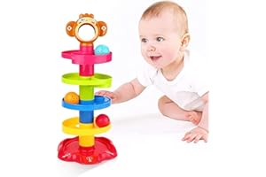 LZDMY Baby Toy 9-18 Months, Ball Drop and Roll Ramp Toys for 1 Year Old Boys Girls, Sensory Toy for Babies 12 Months, Baby Ball Tower Roll ball Game, 1st Birthday Gifts for Babies Easter Gifts