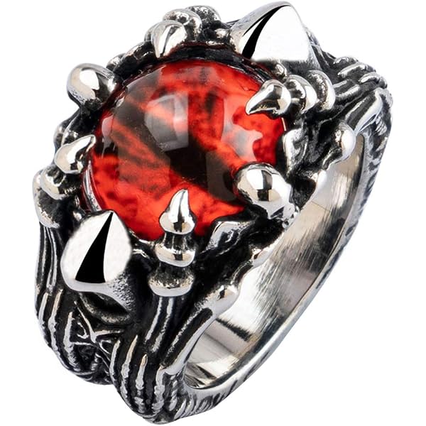 Anelli di malocchio di colore punk per uomo Prepotente apertura regolabile Artiglio di drago Anello di animali retrò vintage Regalo per feste di Halloween  36