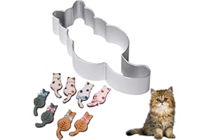 Crethink Gatti Stampi Biscotti Taglierine del Biscotto in Acciaio Inossidabile per Decorazioni in Fondente Decorazioni di Dolci di Pasticceria(1 pezzo)