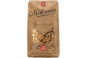 La Molisana, Orecchiette Pugliesi Integrali N.30, Pasta Integrale da Solo Grano Italiano - Ricca di Fibre, Ruvida e Tenace con Eccellente Tenuta in Cottura - Confezione da 500g