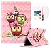 Produktbild Galaxy Tab S3 Hülle Case,Surakey Bunte Drucken Muster PU Leder Flip Case Smart Cover Tasche Schutzhülle Case Lederhülle für Samsung Galaxy Tab S3 SM-T820 / SM-T825, Rosa Owl