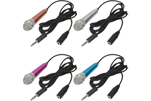 DODUOS 4 pezzi mini microfono portatile microfono vocale mini microfono karaoke microfono a condensatore per cellulare portatile notebook (4 colori)