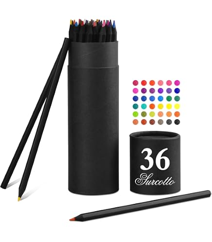 Koilox Lot De 48 Crayons De Couleur Effaçables à Base D'Huile - Crayons Pros Pour Enfants Et Artistes