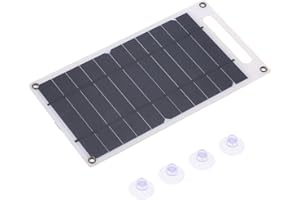‎LIXADA Lixada Solarpanel USB 7.8W Tragbares Ultradünnes monokristallines Silikon Solarpanel Ladegerät USB-Anschluss für Handy Outdoor Camping Klettern Wandern