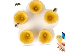 71Nmly Bee Cup Care Set for Thirsty Bees Garden,Bee Cups for Garden,Bee Insect Drinking Cup Thirsty Pollinators Need a Drink,Gift for Friends Family and Nature Lovers Home (Yellow)