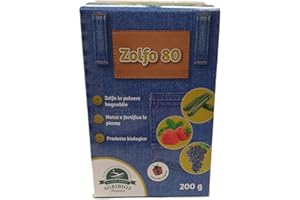 AGRIBIOS Zolfo 80, Prodotto Biologico, Cura e Previene le Carenze di Zolfo, 200g, Tè Erboristico, Vegano, Senza Allergeni, 27 x 11 x 11 cm
