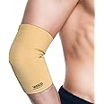 Vissco Elbow Support, Pain Relief Belt for Elbow Joint Pain, Sport Injuries, Tennis Elbow, Joint Sprain for Men & Women for Gym, Sleeves for Cricket, Volleyball - Medium (Beige)