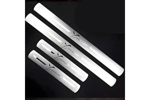 AFSNT 4 Pezzi Battitacco Auto per Lancia Ypsilon 2024 2023 2022 2021 2018-2011, Protezione Portiere Auto in Acciaio Inox Protezione Antigraffio per Pedale Accessori Auto