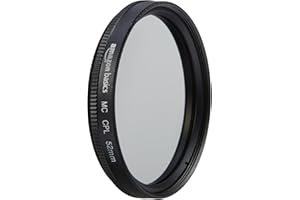 Amazon Basics 52 mm Filtre de Protection Polarisant Circulaire pour des Couleurs Plus Profondes, Réduction des Reflets et des Éblouissements, Multi-Couches, Protège contre la Poussière