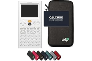 CALCUSO NumWorks avec Housse de Protection WYNGS Incluse Gris Foncé - Calculatrice Graphique - Pack de Base