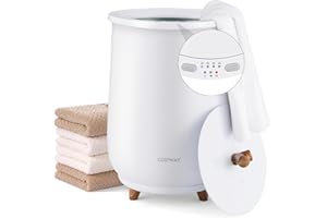 COSTWAY Elektryczny ogrzewacz do ręczników, 23 l, suszarka do ręczników z 3 stopniami ogrzewania, timer 20/40/60/90-minutowy, urządzenie grzewcze do ręczników, 34 x 54 cm (biały)