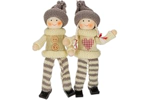 Ideen mit Herz | Figurka dekoracyjna | Boże Narodzenie | Zima | Drewniana figurka | Drewniana lalka | Dekoracja świąteczna | Ozdoba choinkowa | Zawieszka | Kantenhocker | Zimowa lalka (Amelie 5)